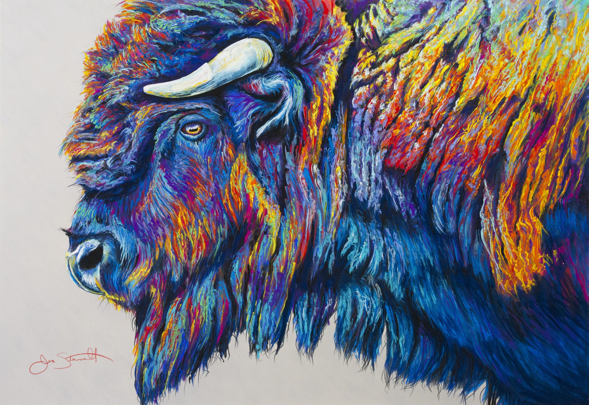 Time-lapse of Steady as the Dreaming One soft pastel painting