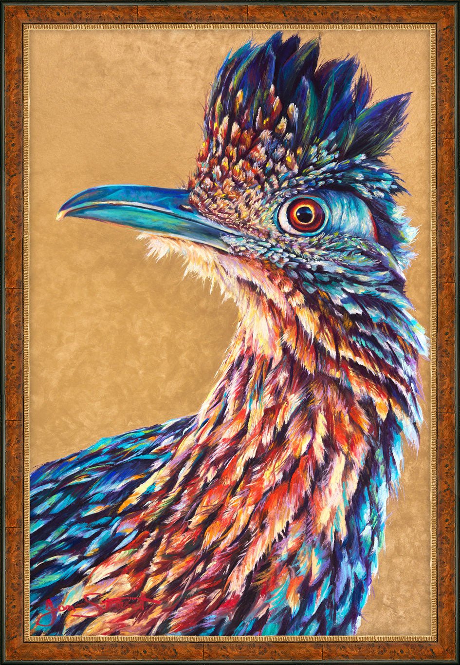 Jen Starwalt Contemporary Wildlife Art Original Art Roadrunner