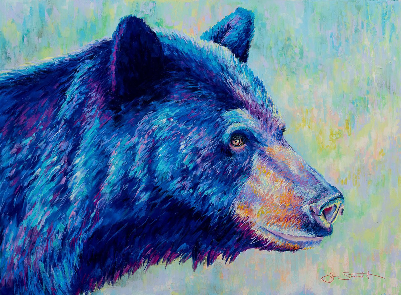 Jen Starwalt Contemporary Wildlife Art Original Art Standing Beside Tomorrow