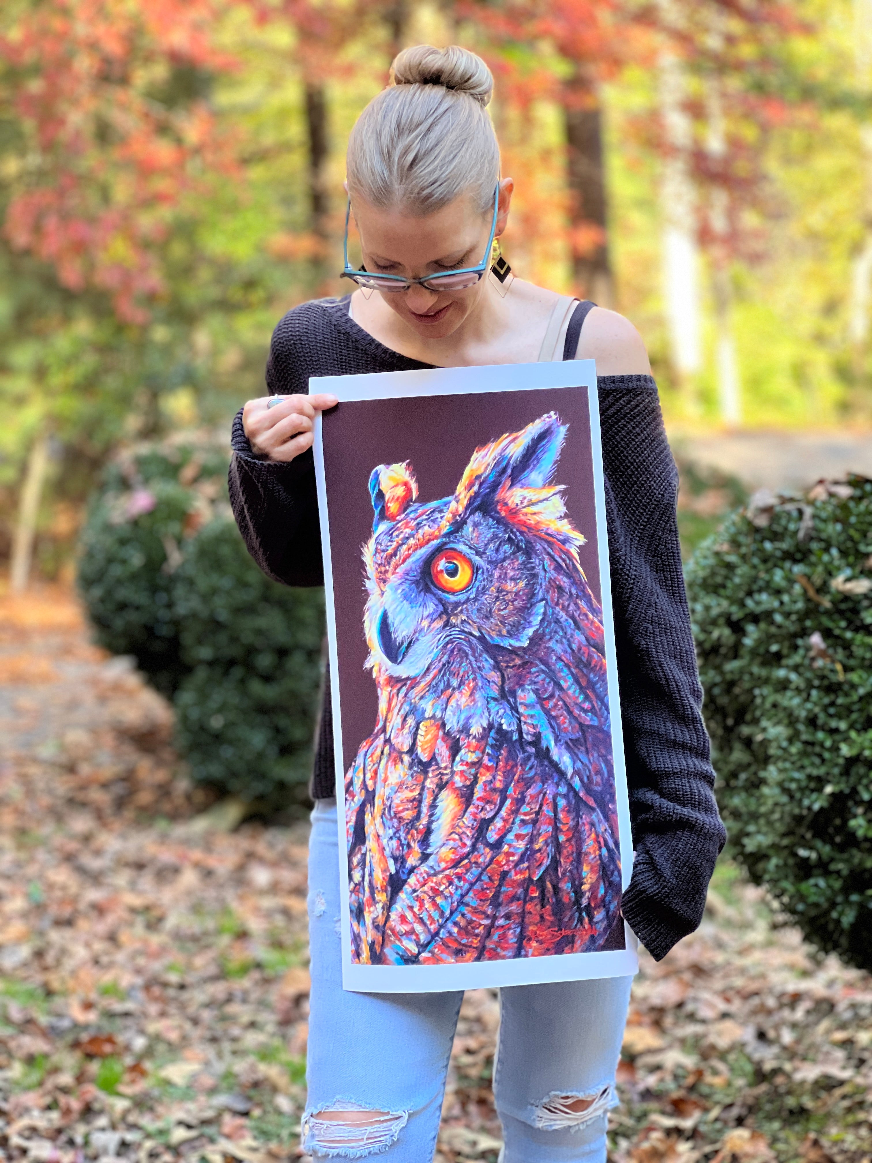 Jen Starwalt Contemporary Wildlife Art Print Chorus of the Stars