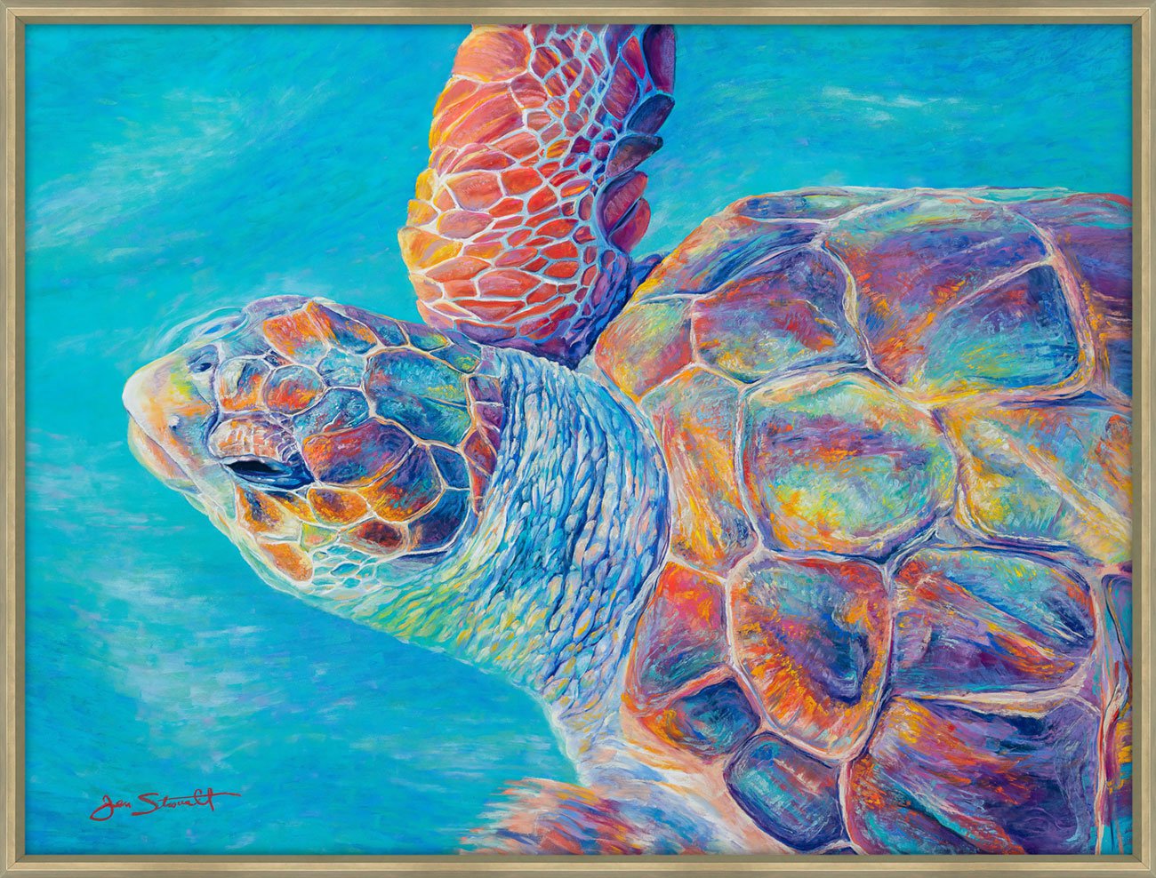 Jen Starwalt Contemporary Wildlife Art Original Art Journey of the Sea Original
