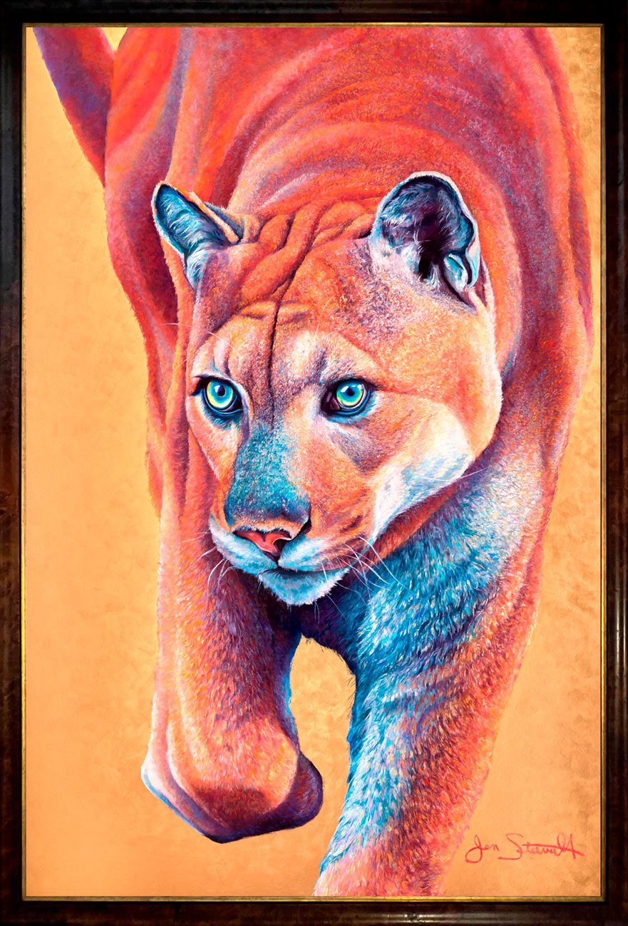 Jen Starwalt Contemporary Wildlife Art Original Art The Fire Within