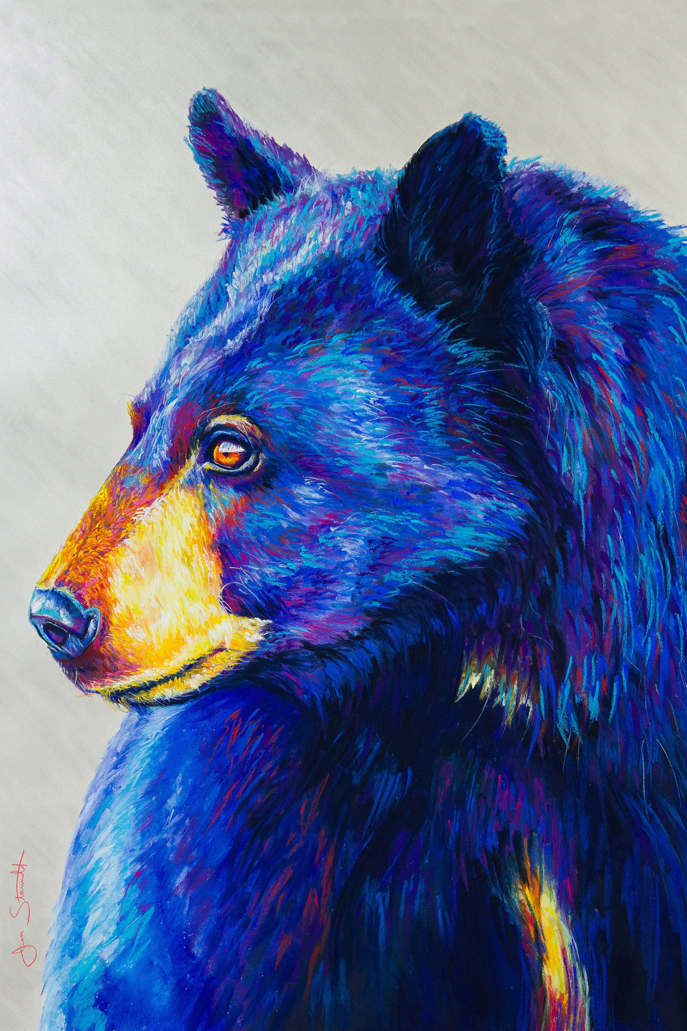 Time-lapse video of "Guardian Mother" Black Bear painting for Art Spark Auction