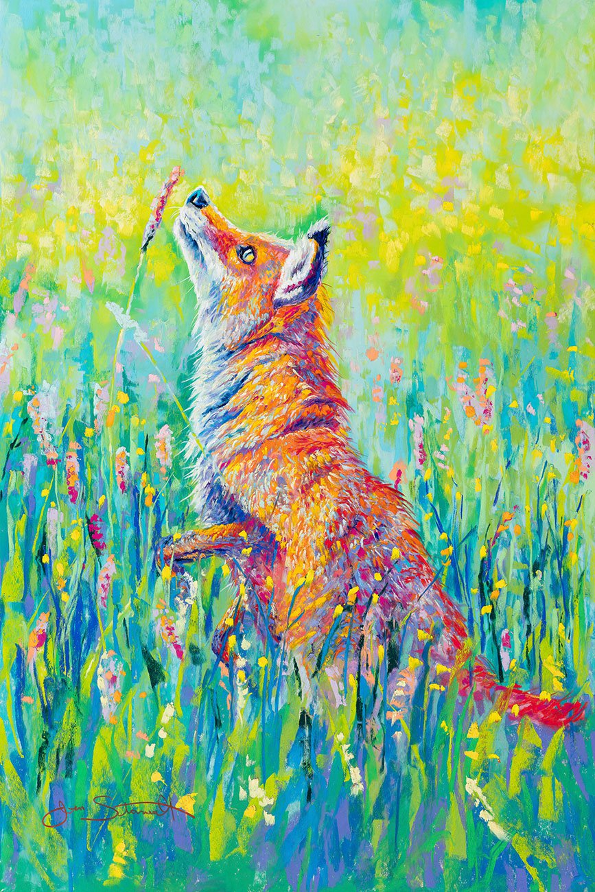 Jen Starwalt Contemporary Wildlife Art Original Art Delight in Life