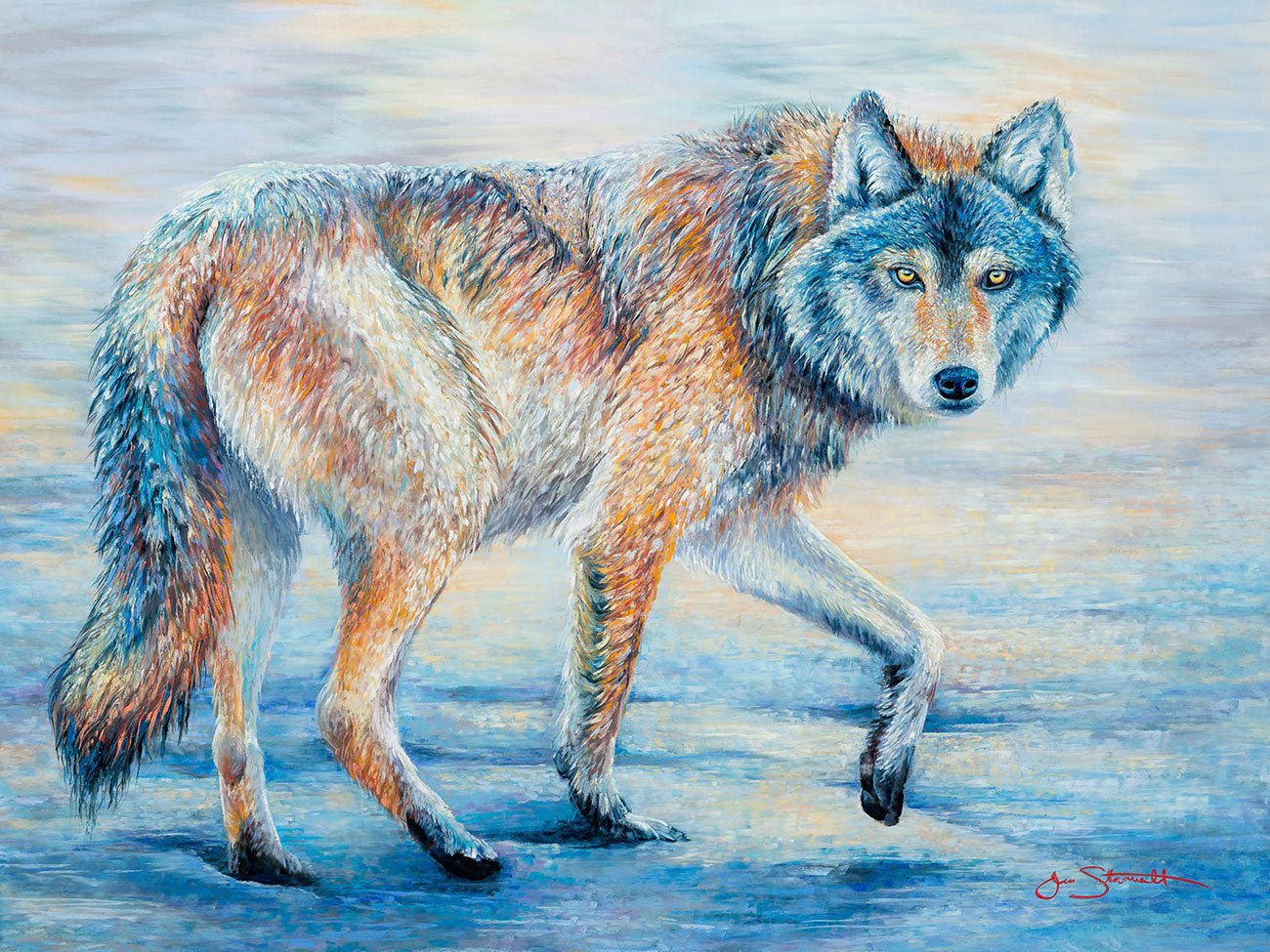 Jen Starwalt Contemporary Wildlife Art Original Art Do You Dare to Go