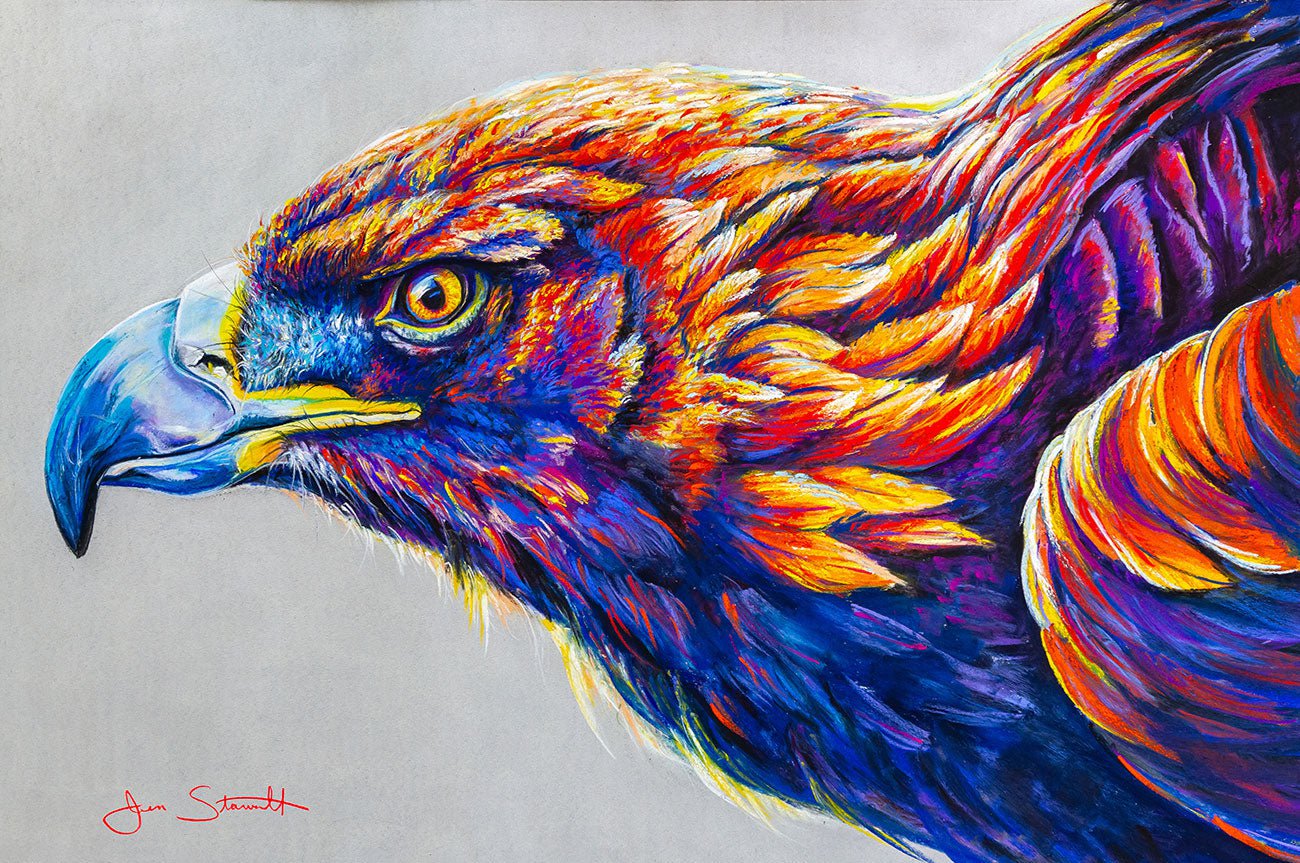 Jen Starwalt Contemporary Wildlife Art Original Art Golden Eagle