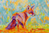 Jen Starwalt Contemporary Wildlife Art Original Art Petite Fox No. 1