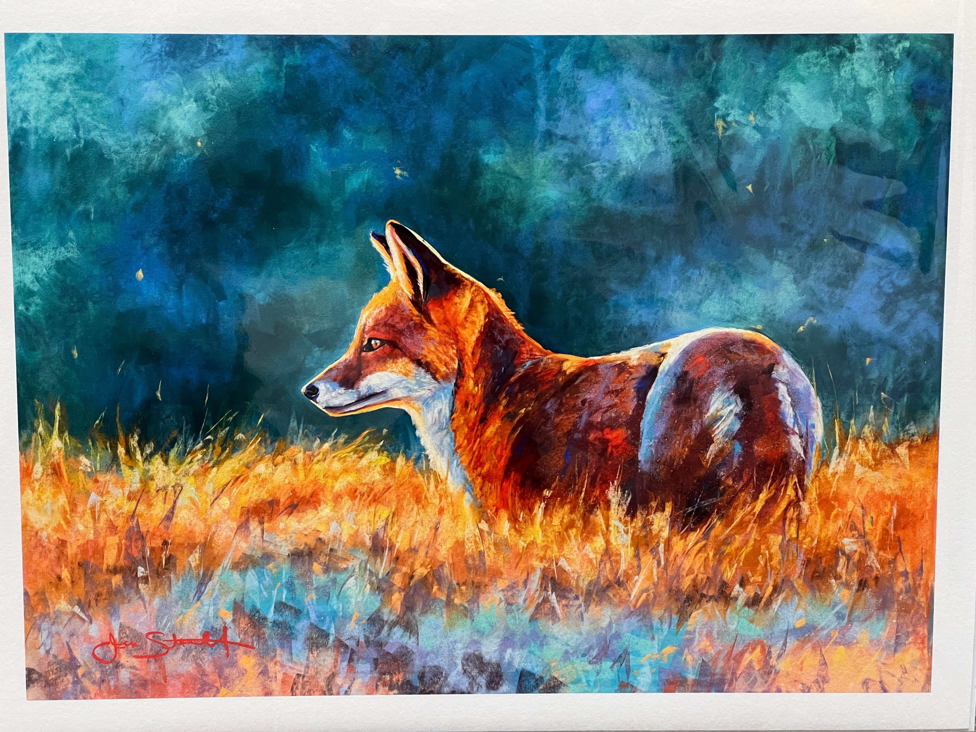 Jen Starwalt Contemporary Wildlife Art Print Summer Meadows Print