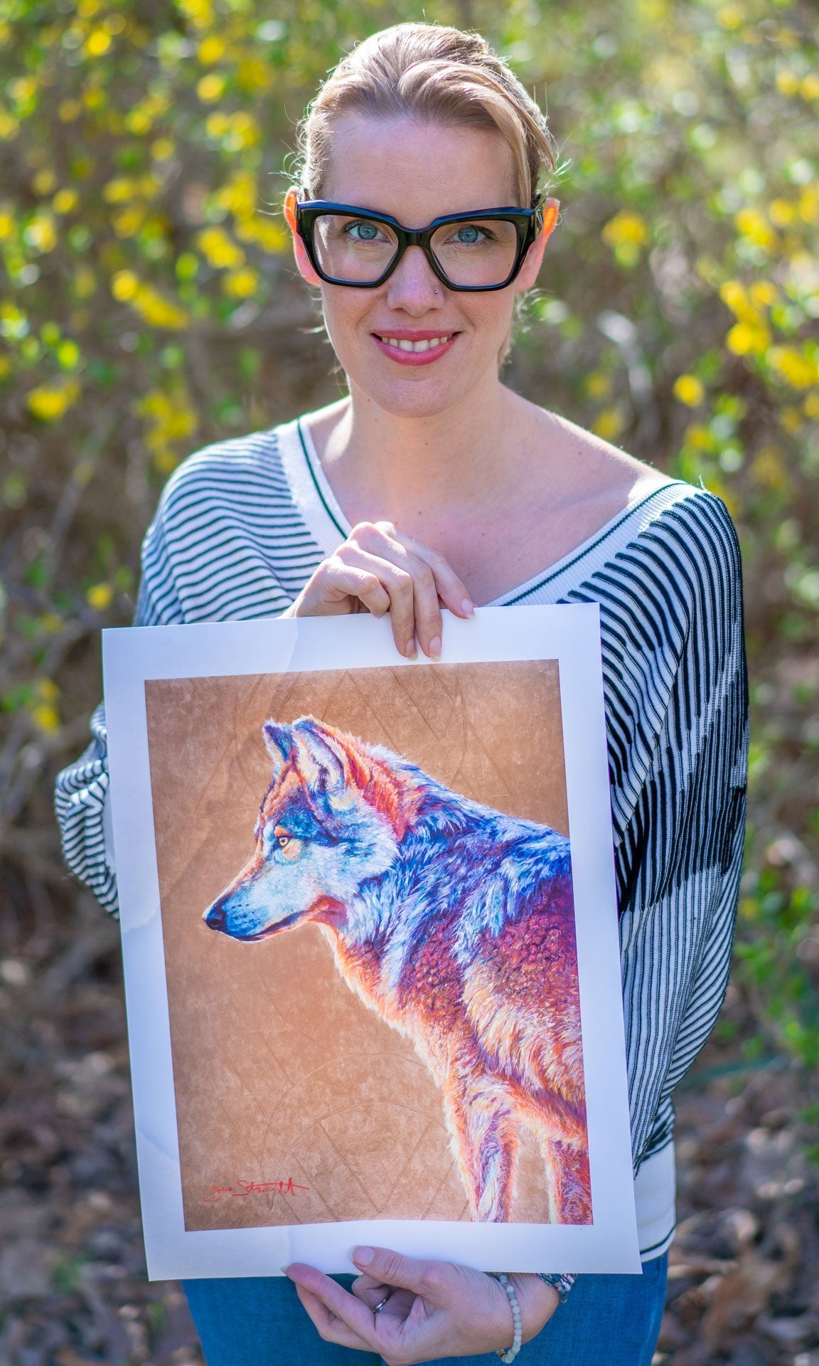 Jen Starwalt Contemporary Wildlife Art Print 12x16 Freedom Walker Print